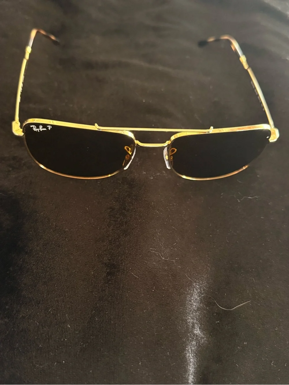 Ray Ban Shiny Arista Gold POLARIZED  Brown Lens Sunglass RB 3755 001/57